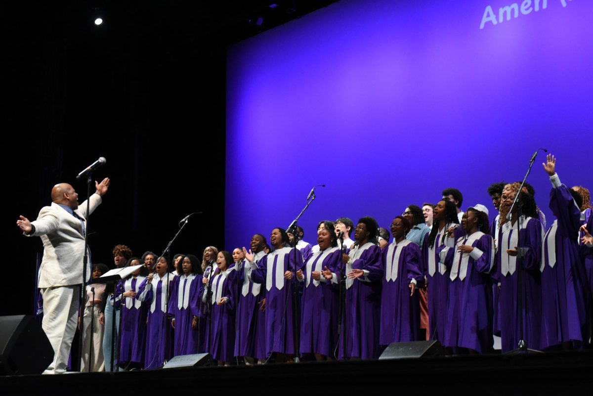A photo of a choir on stage.