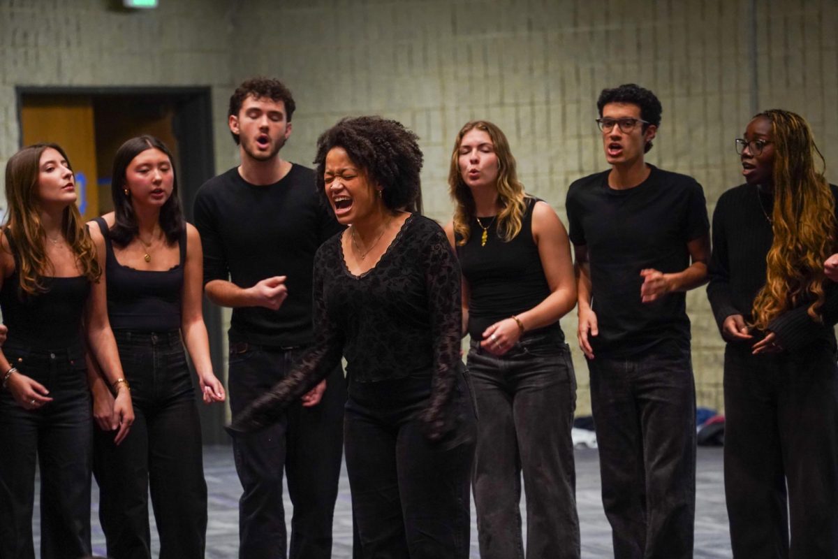 Acapella group singing.