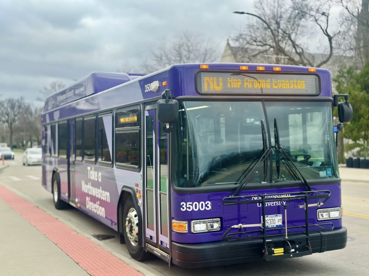 A bus on the road.
