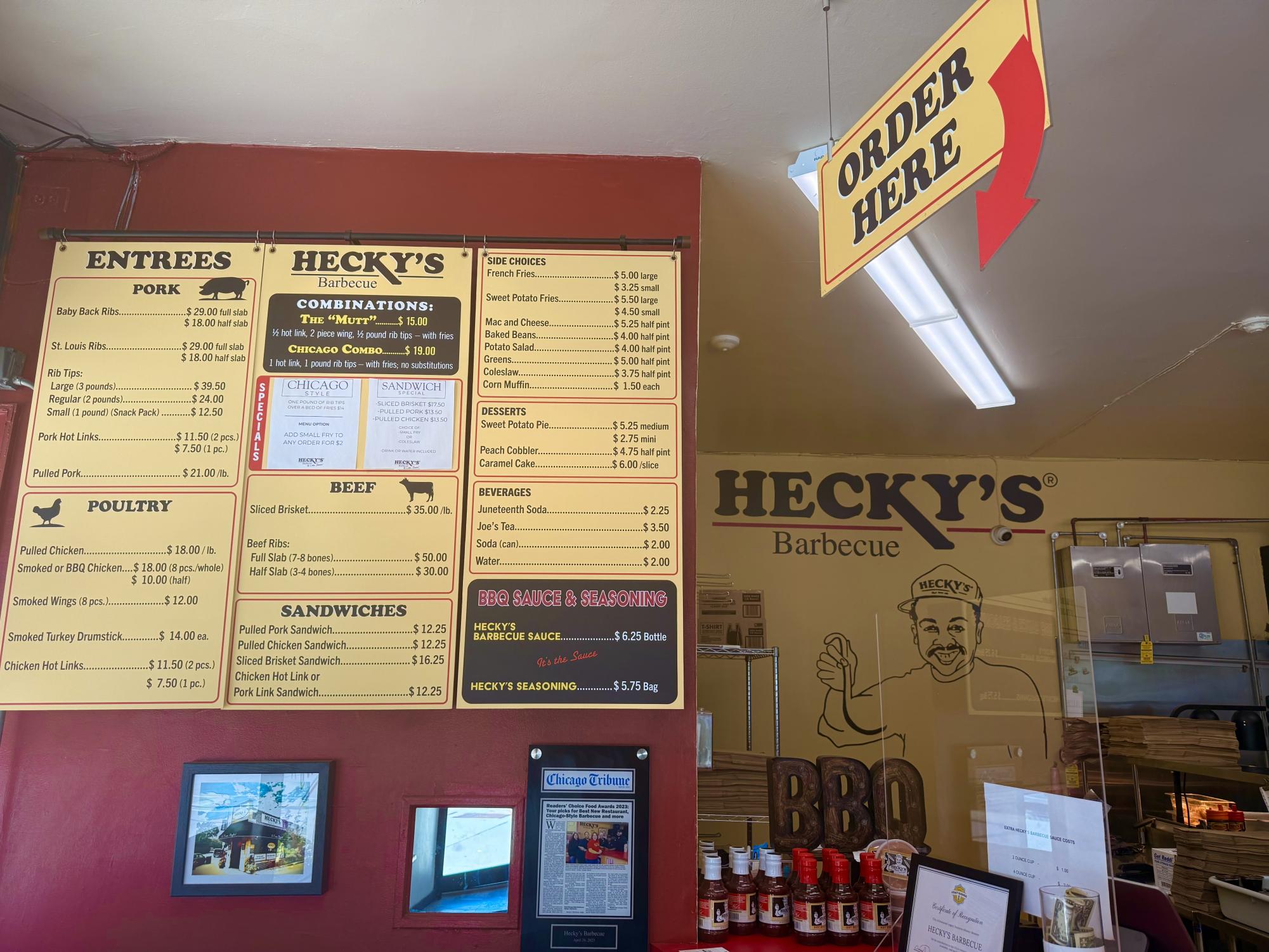 Hecky’s Barbecue opened almost 43 years ago and remains a local institution.